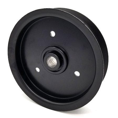 Terre Products Replacement Flat Idler Pulley - 5'' Flat Dia. - 5/8'' Bore - Steel 31500106F